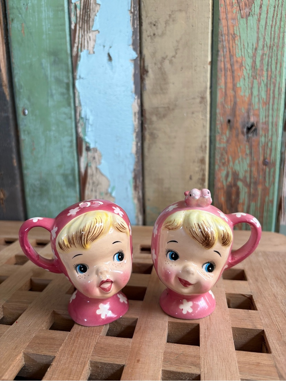 Vintage Lefton Miss Cutie Pie Salt & Pepper Shakers set